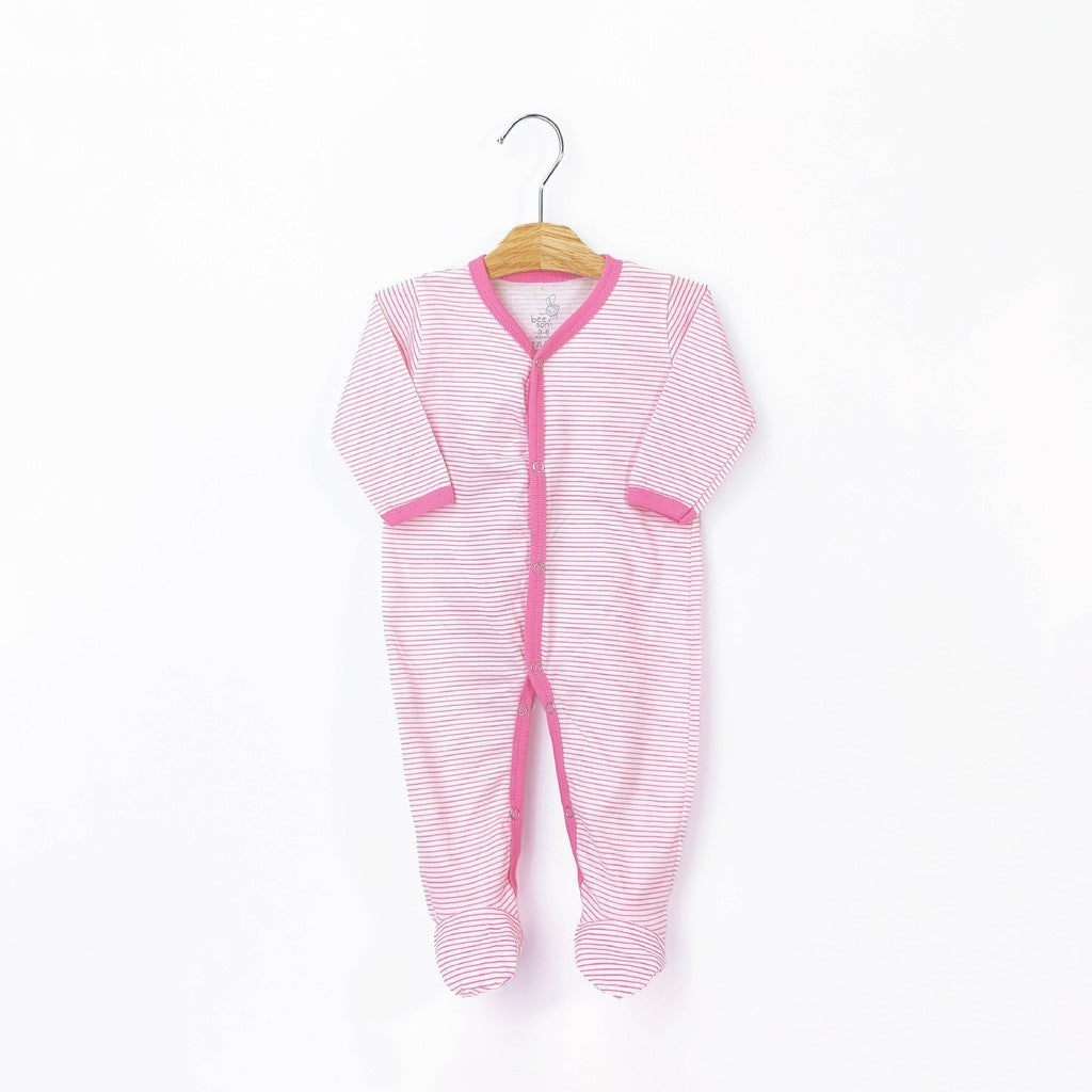 Beeson Newborn Baby Boy / Girl Long Sleeve Jumpsuit with Cover Leg 18042 18045