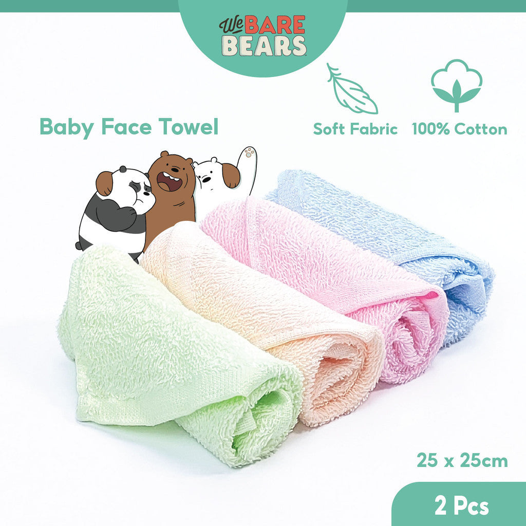 We Bare Bears 2in1 Baby Handkerchief Face Towel 25 25cm 30117 www.beeson .my