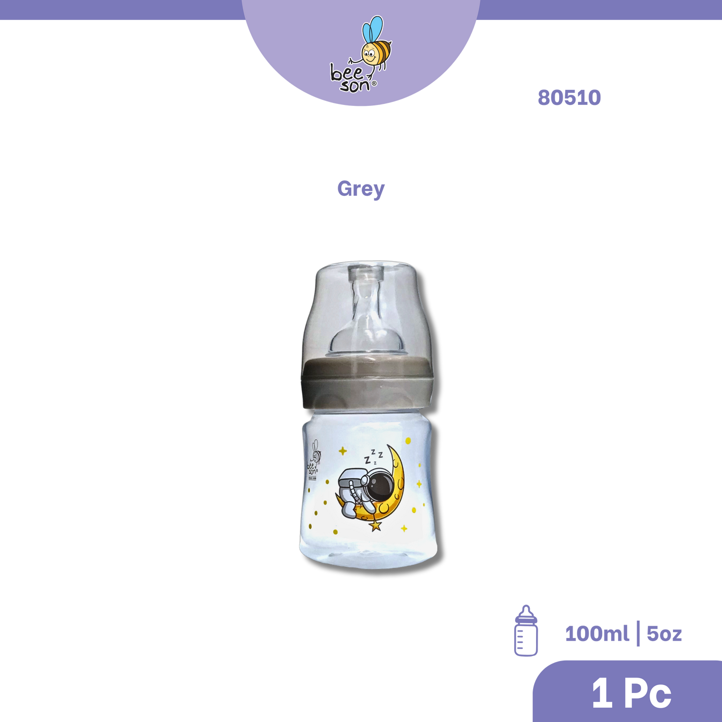 Beeson 100ml | 5oz Baby Wide Neck Feeding Bottle 80510