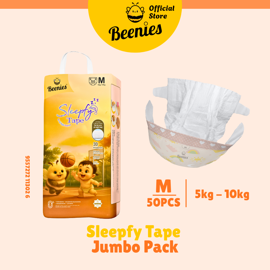 Beenies Baby Diapers Sleepfy Tape Jumbo Pack