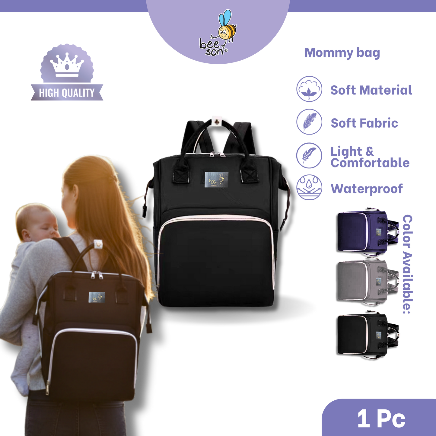 Beeson Multi-Functional Mommy Bags with Insulated Compartment | 10039