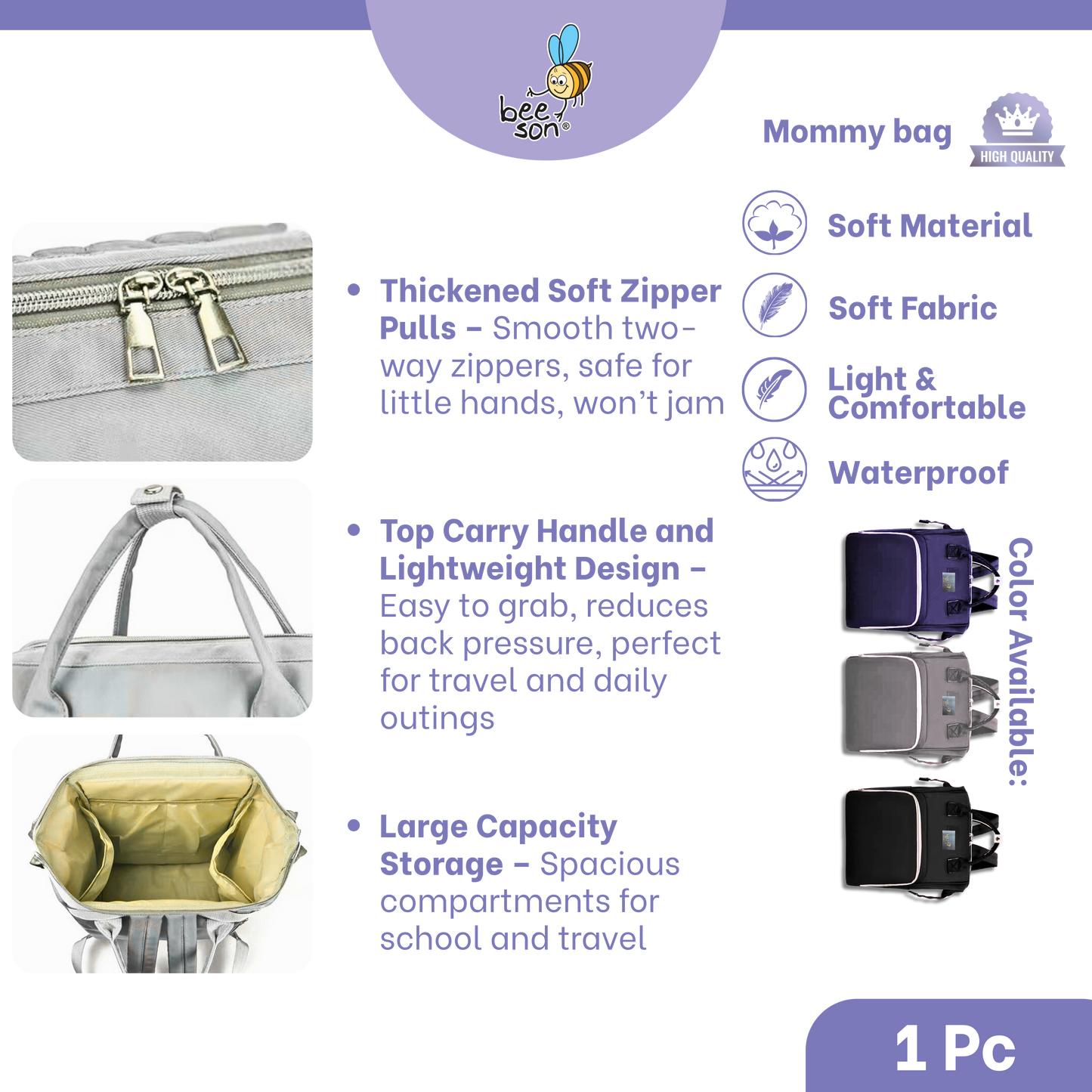 Beeson Multi-Functional Mommy Bags with Insulated Compartment | 10039