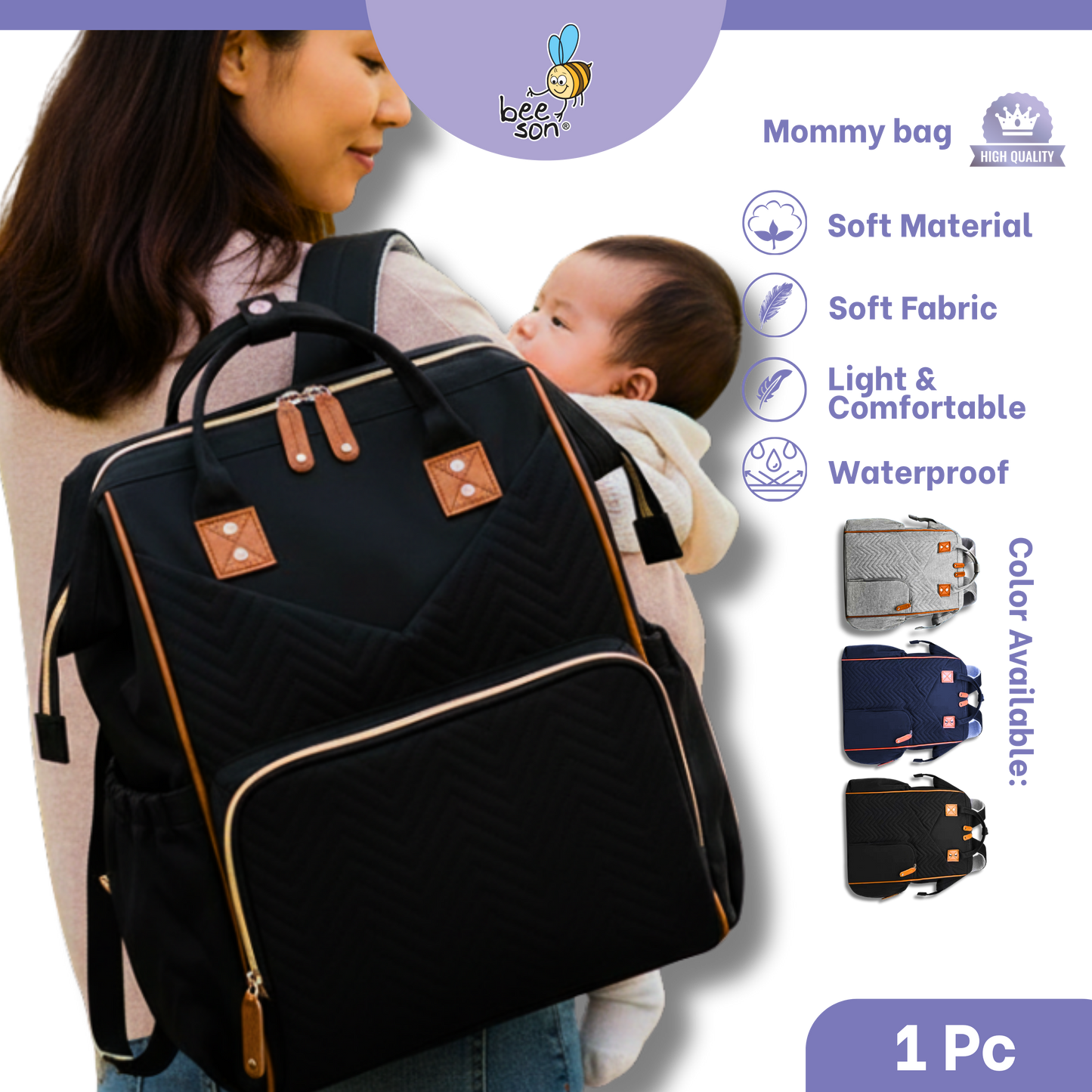 Beeson Multi-Functional Mommy Bags with Insulated Compartment | 10059