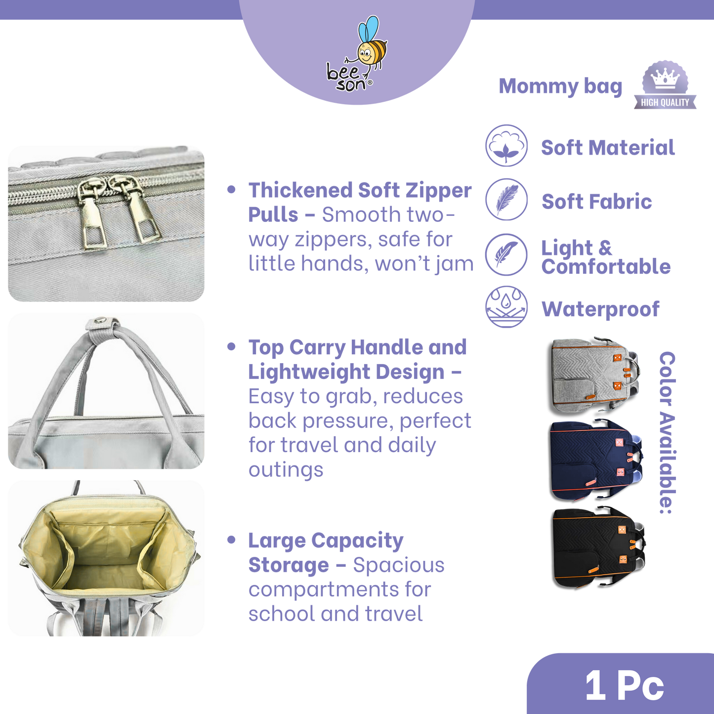 Beeson Multi-Functional Mommy Bags with Insulated Compartment | 10059
