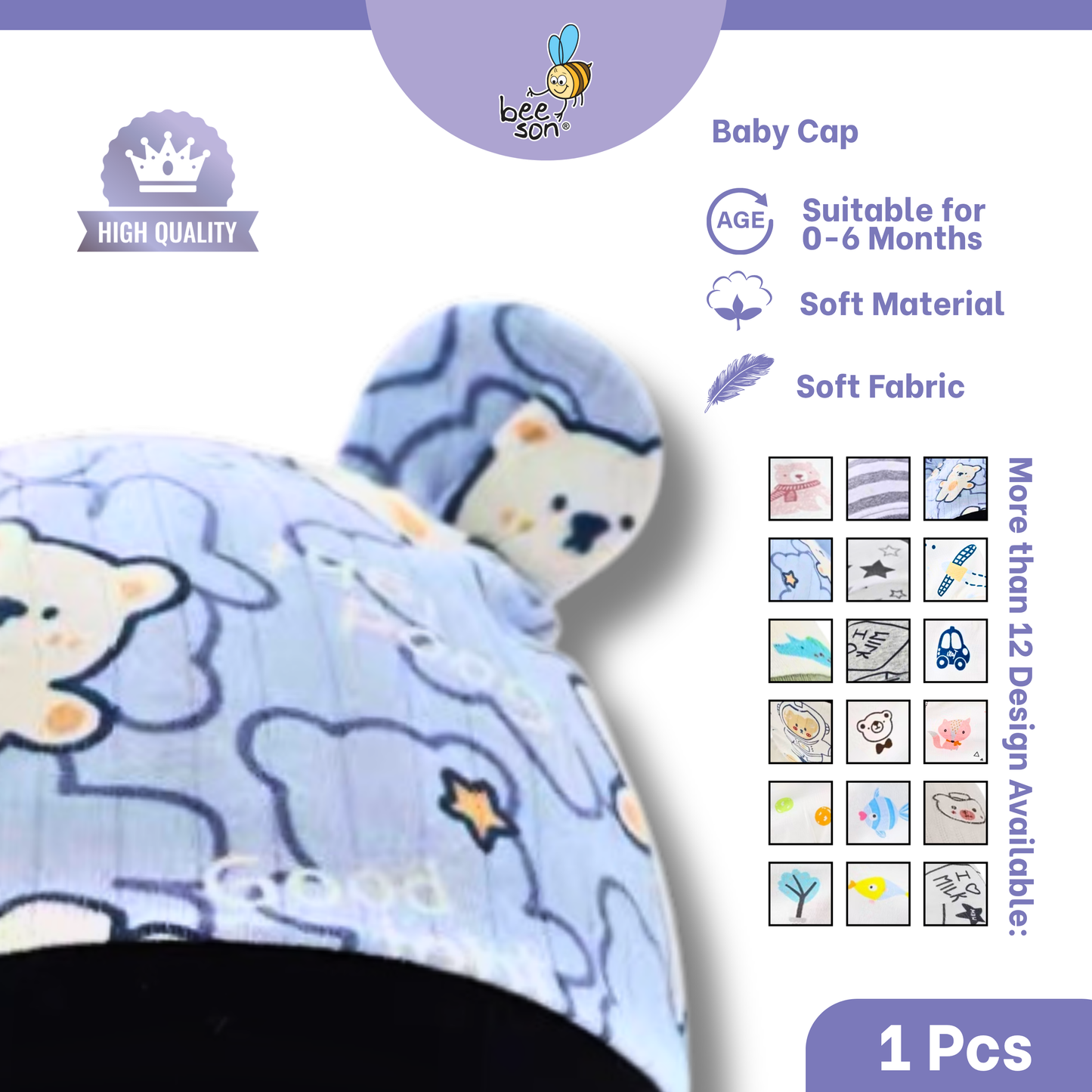 Beeson Unisex Baby Bonnet 10500 | 10503