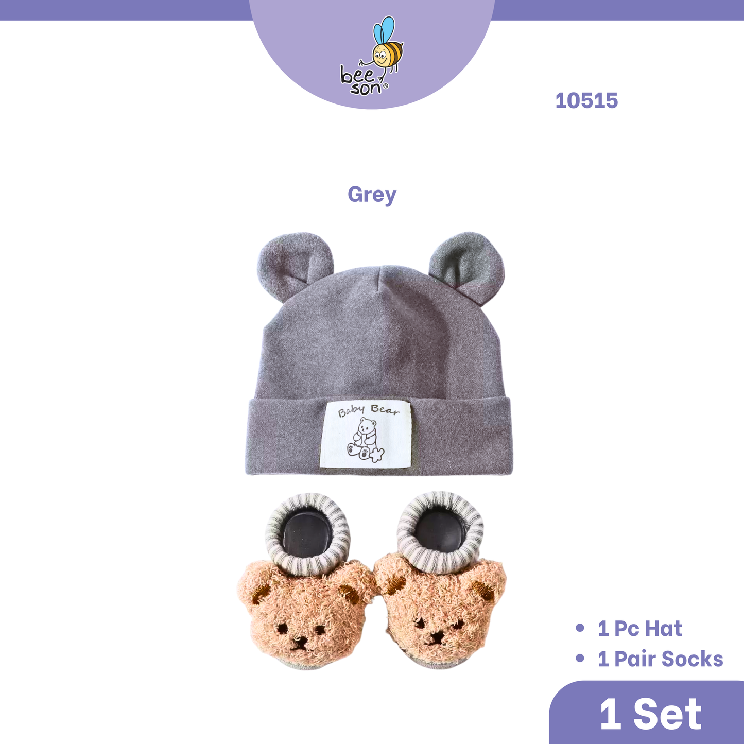 Beeson 2in1 Newborn Socks with Bonnet Set 10515
