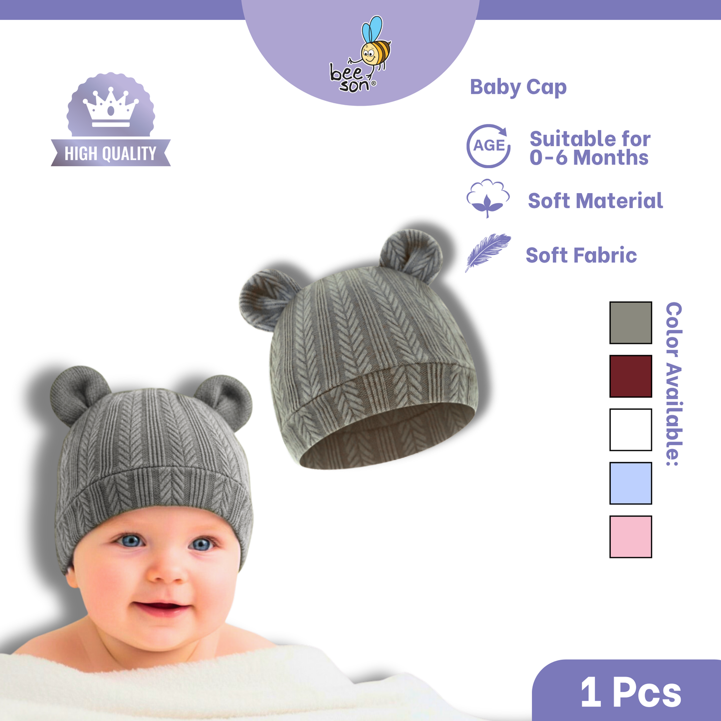 Beeson Unisex Baby Bonnet 10521