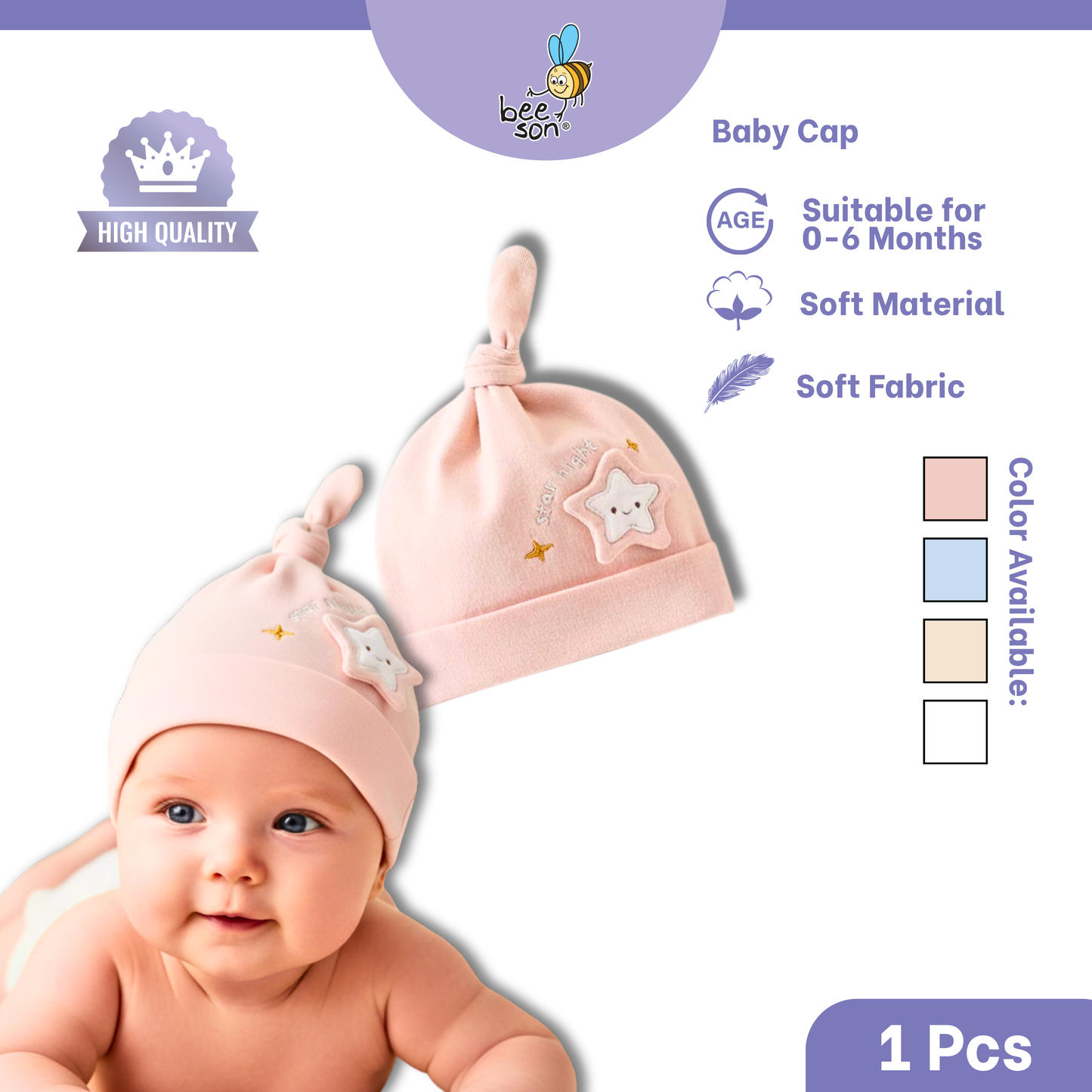 Beeson Unisex Baby Bonnet 10536 | 10537