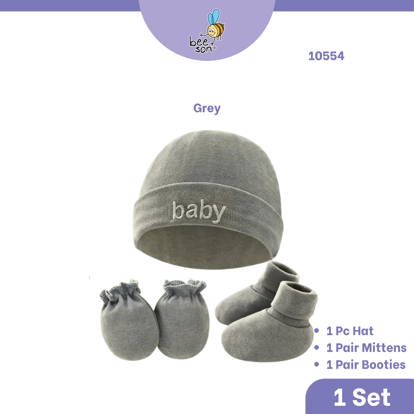 Beeson 3in1 Newborn Mittens & Booties with Bonnet Set 10550 | 10551 | 10554