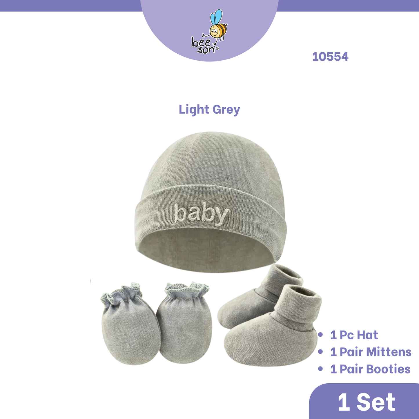 Beeson 3in1 Newborn Mittens & Booties with Bonnet Set 10550 | 10551 | 10554