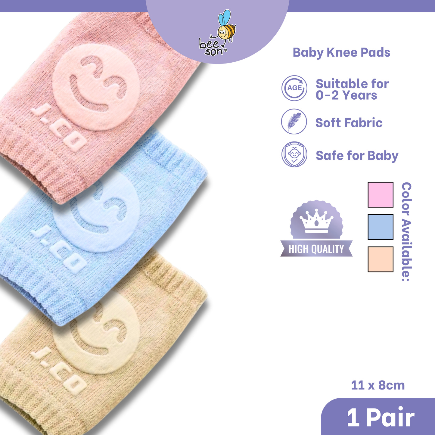Beeson Baby Knee Pads – Soft Protection for Crawling | 10620 A