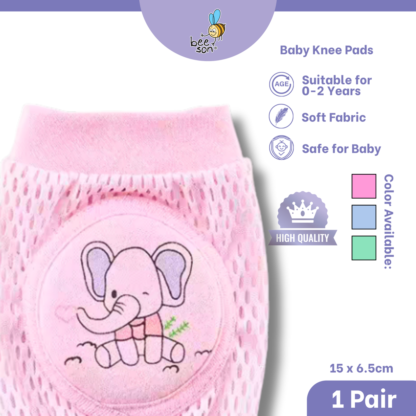 Beeson Baby Knee Pads – Soft Protection for Crawling | 10620 B