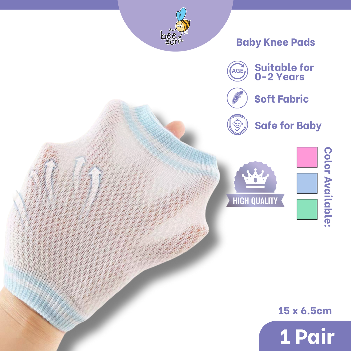 Beeson Baby Knee Pads – Soft Protection for Crawling | 10620 B
