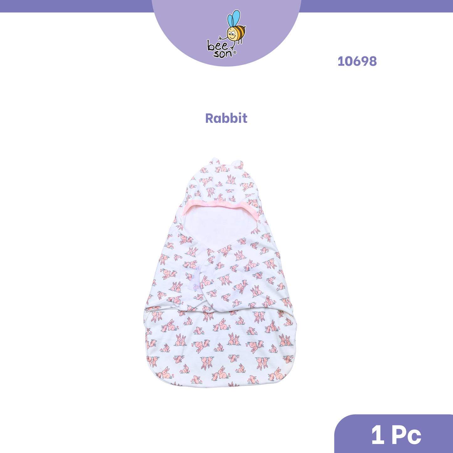 Beeson Baby Velcro Swaddle Wrap | Soft Breathable Cotton Newborn Swaddle Blanket | Adjustable Sleep Sack (0–3 Months) | 10698