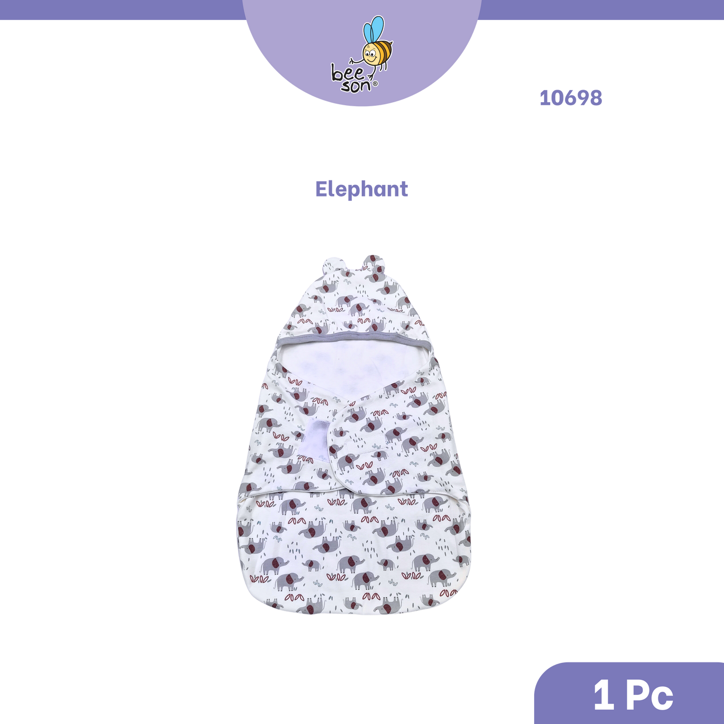 Beeson Baby Velcro Swaddle Wrap | Soft Breathable Cotton Newborn Swaddle Blanket | Adjustable Sleep Sack (0–3 Months) | 10698