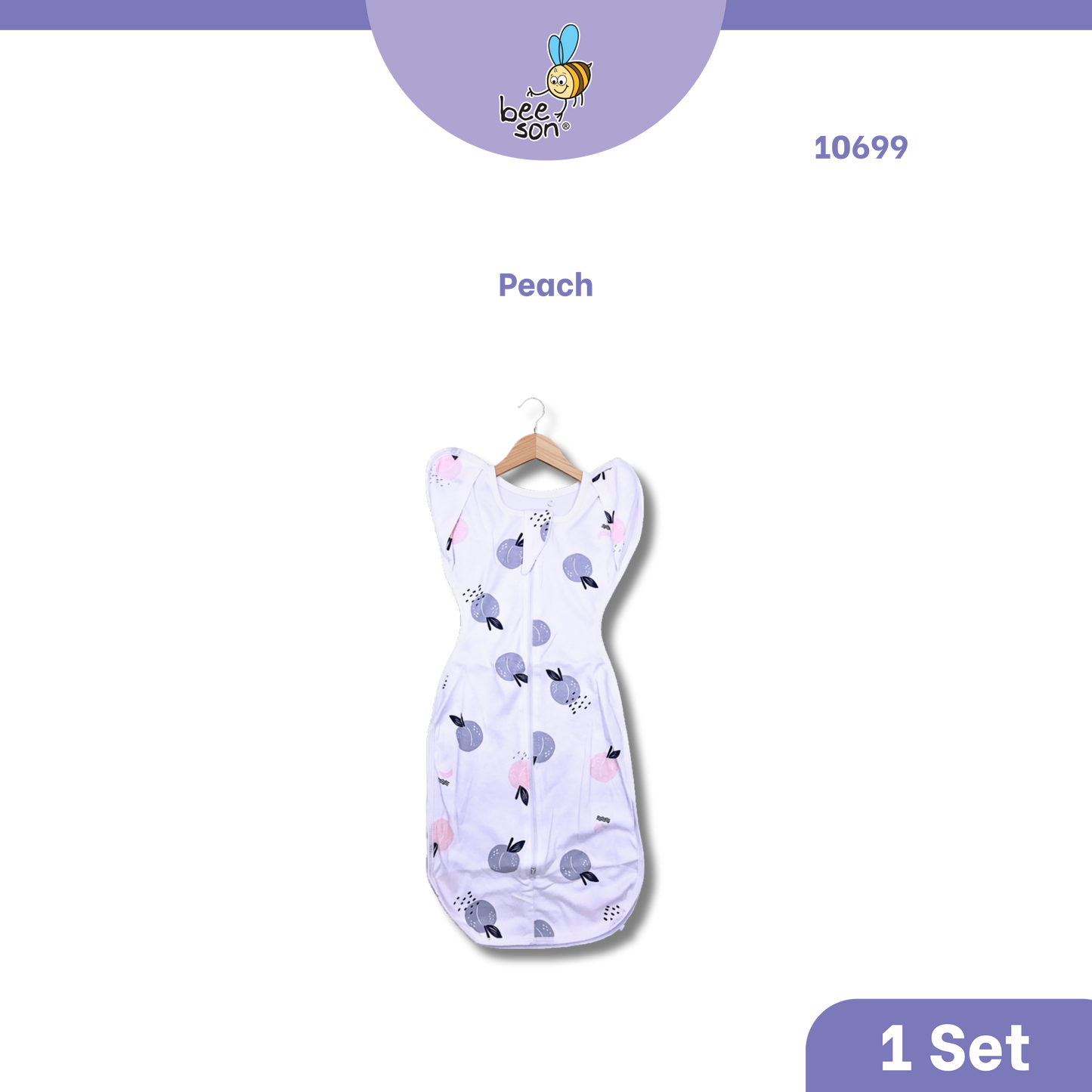 Beeson Newborn Baby Dual Zipped Swaddle | Soft Cotton Sleep Sack | Two-Way Zip Swaddle | Newborn Essentials (0–6 Months) 10699