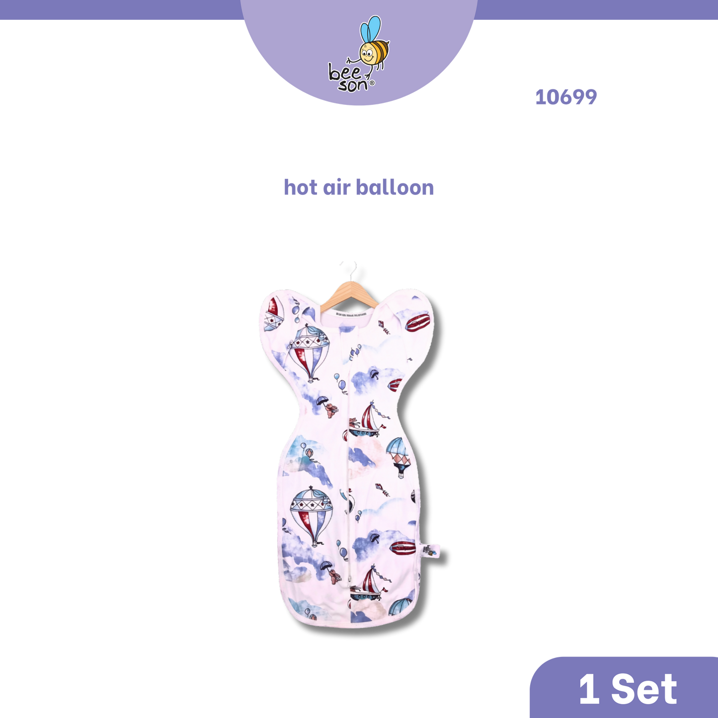 Beeson Newborn Baby Dual Zipped Swaddle | Soft Cotton Sleep Sack | Two-Way Zip Swaddle | Newborn Essentials (0–6 Months) 10699