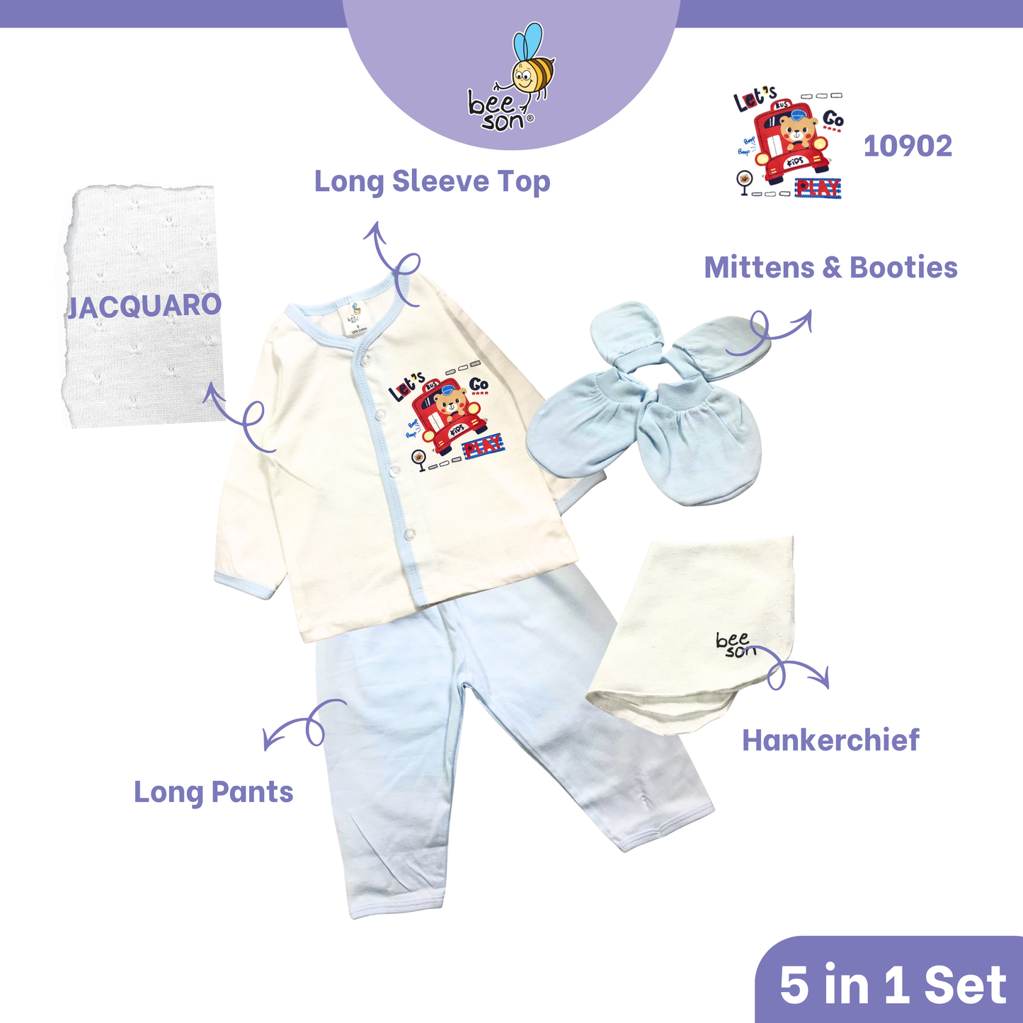 Beeson 4in1 | 5in1 | 6in1 Newborn Baby Boy / Girl Hamper Wear Gift Set Box 10900 | 10901 | 10902 | 10908 | 10909 | 81280 | 81281 | 81282 | 81283 | 81284 | 81285 | 81286 | 81287