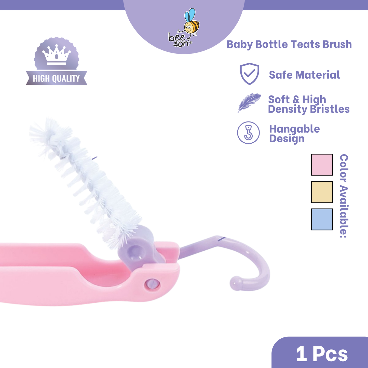 Beeson 2in1 Foldable Baby Bottle & Teats Cleaning Brush 11251
