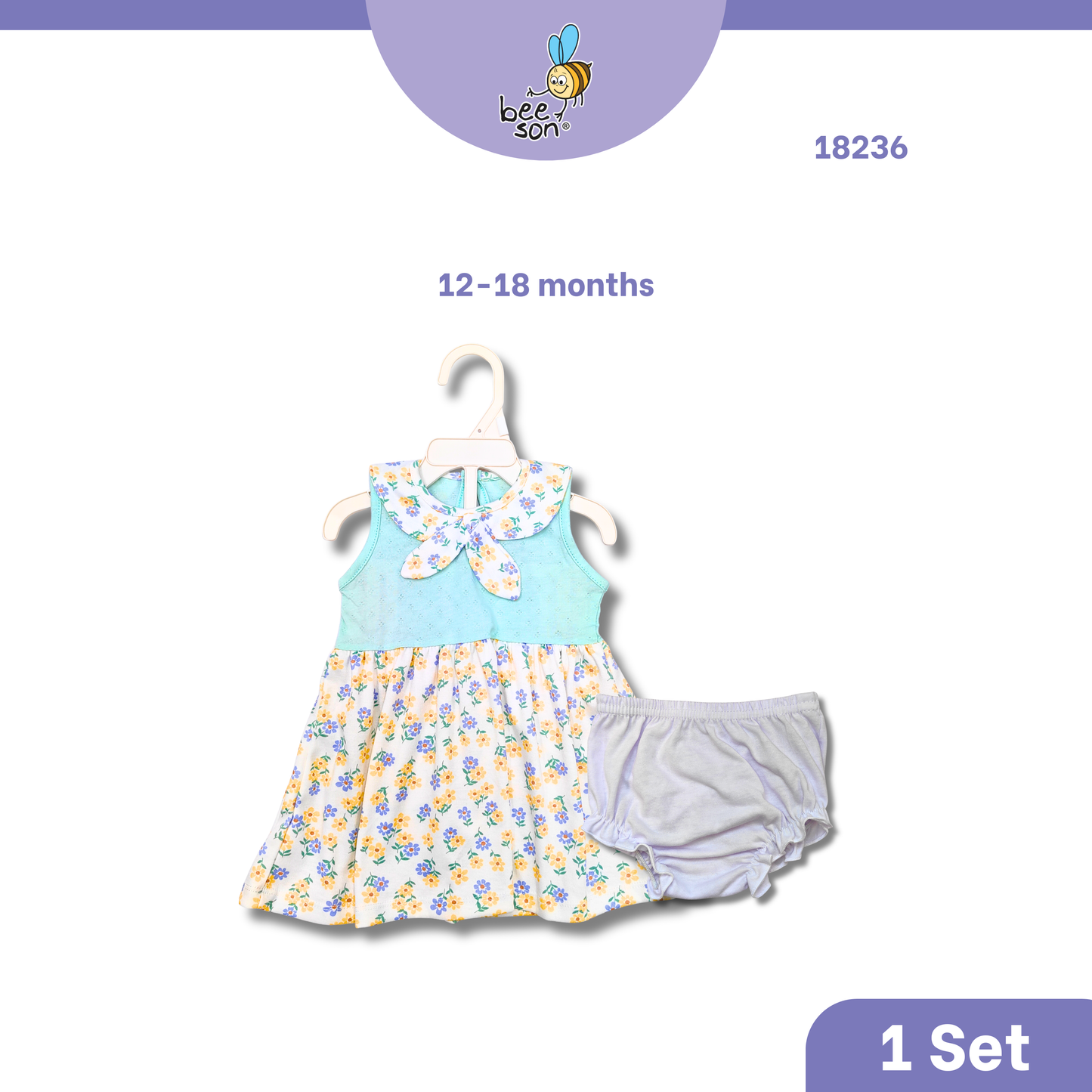 Beeson Newborn - 18months Baby Girl Knit Jacquard Dress With Panty 18236 | 18237 | 18238
