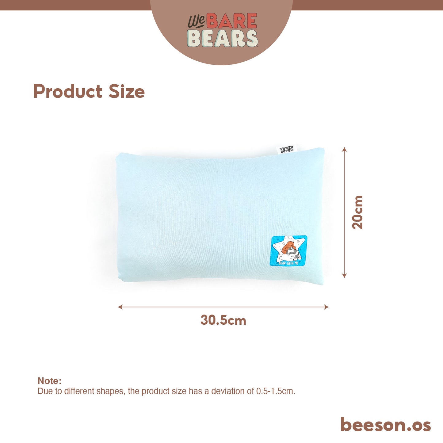 We Bare Bear 3in1 Baby Bedding Set With Pillow & Bolsters 30091 30093