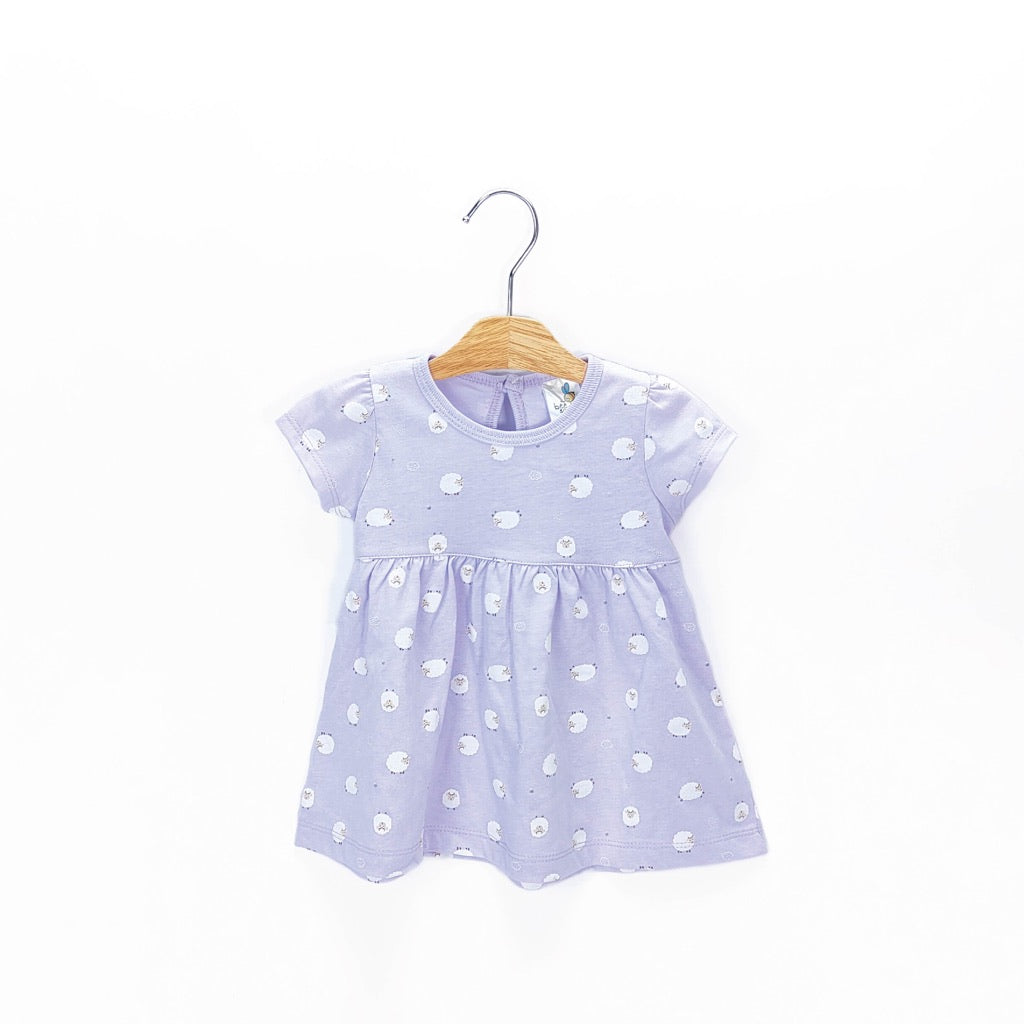 Beeson Newborn Baby Girl Short Sleeve Knit Dress With Panty 12209