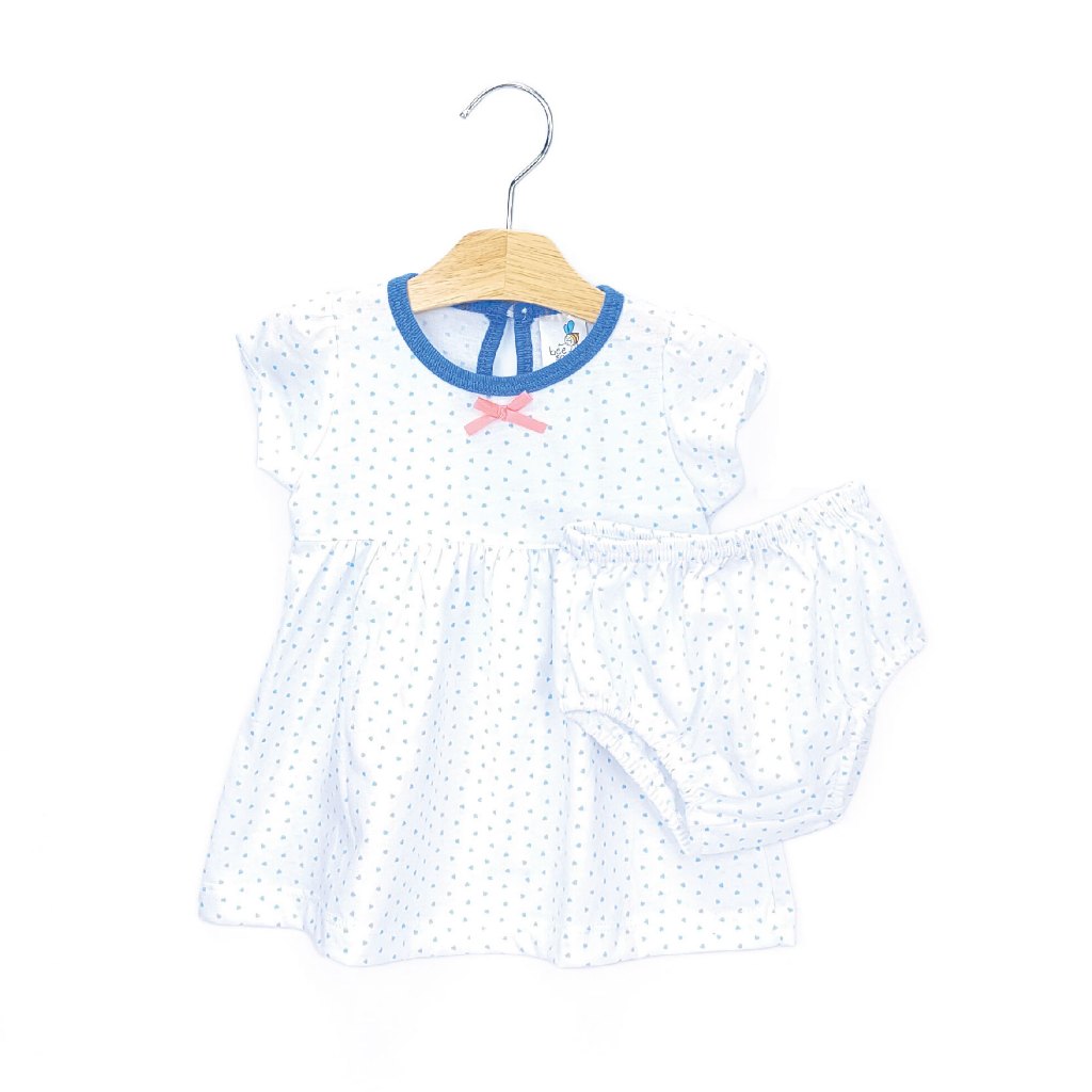 Beeson Newborn Baby Girl Short Sleeve Knit Dress With Panty 12239