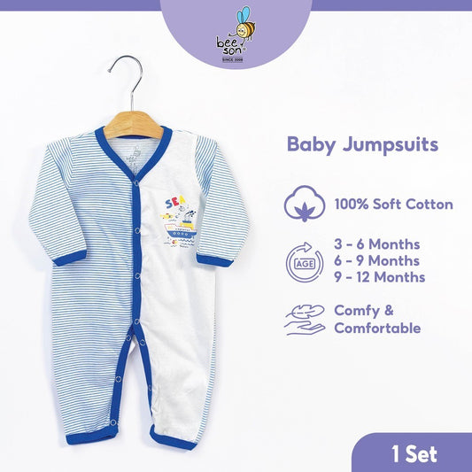 Beeson Newborn Baby Boy Long Sleeve Jumpsuit 18041