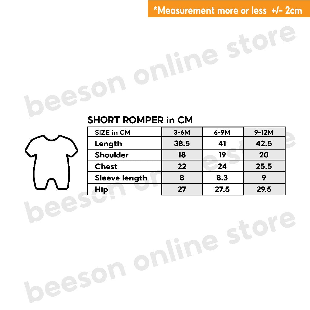 Beeson Newborn Baby Boy Short Sleeve Romper Bodysuit 18031