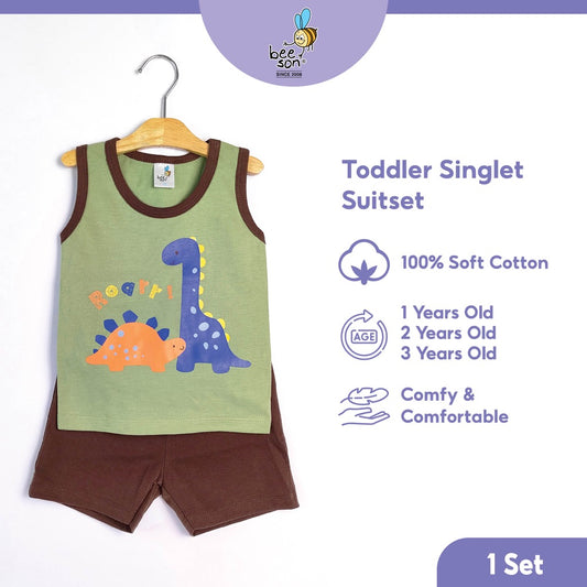 Beeson Toddler Kids Boy Singlet with Short Pants Suit Set 18127