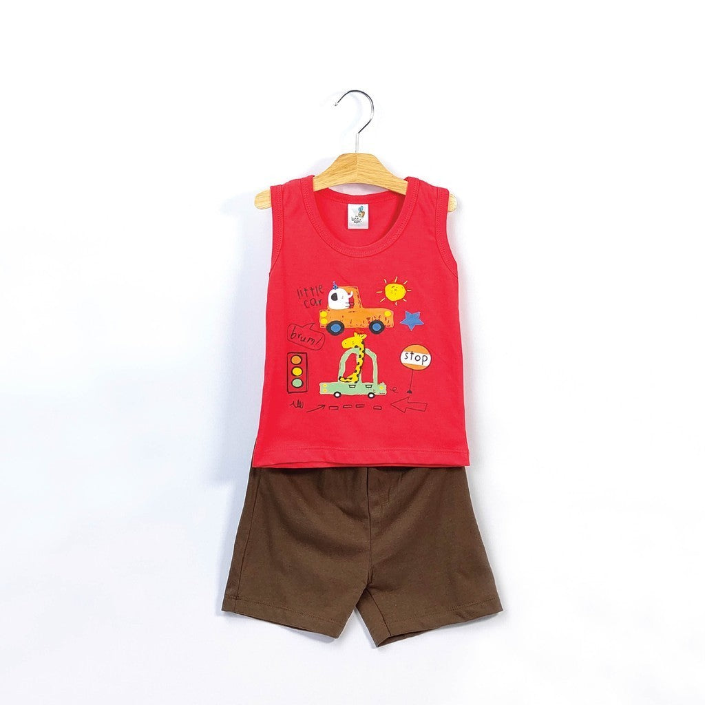 Beeson Toddler Kids Boy Singlet with Short Pants Suit Set 18131