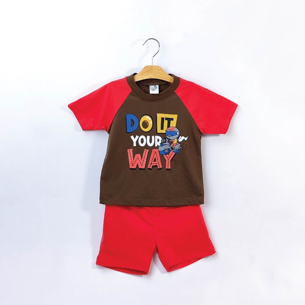 Beeson Toddler Kids Boy Short Sleeve with Short Pants Suit Set 18133