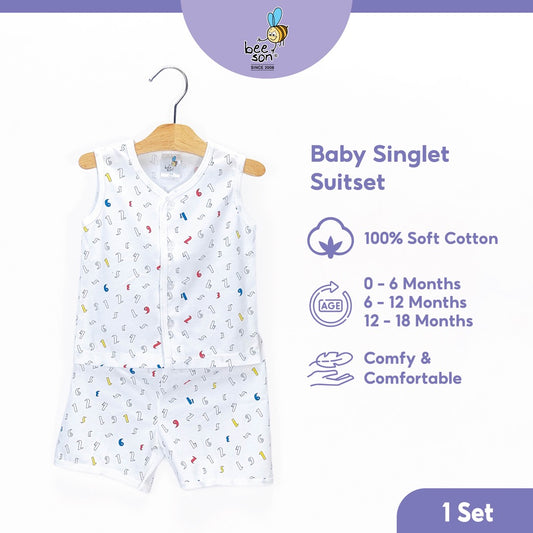 Beeson Newborn Baby Boy Singlet with Short Pants Suit Set 12231