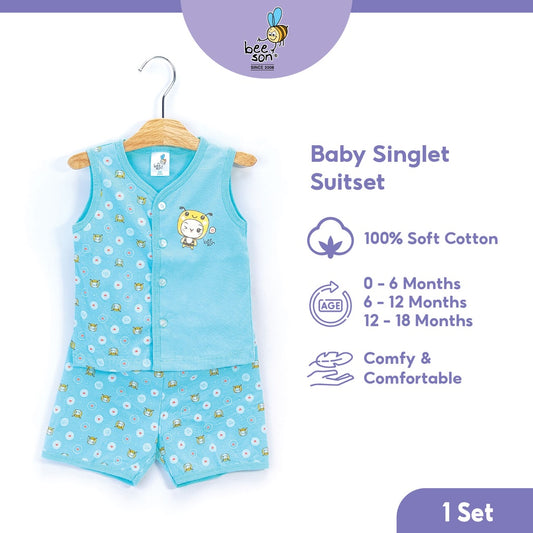 Beeson Newborn Baby Boy Singlet with Short Pants Suit Set 12126