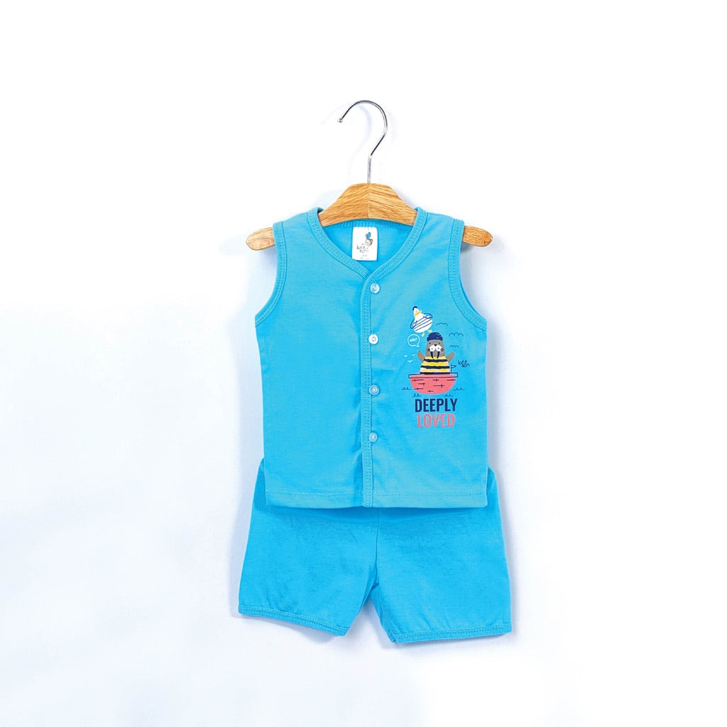 Beeson Newborn Baby Boy Singlet with Short Pants Suit Set 13296