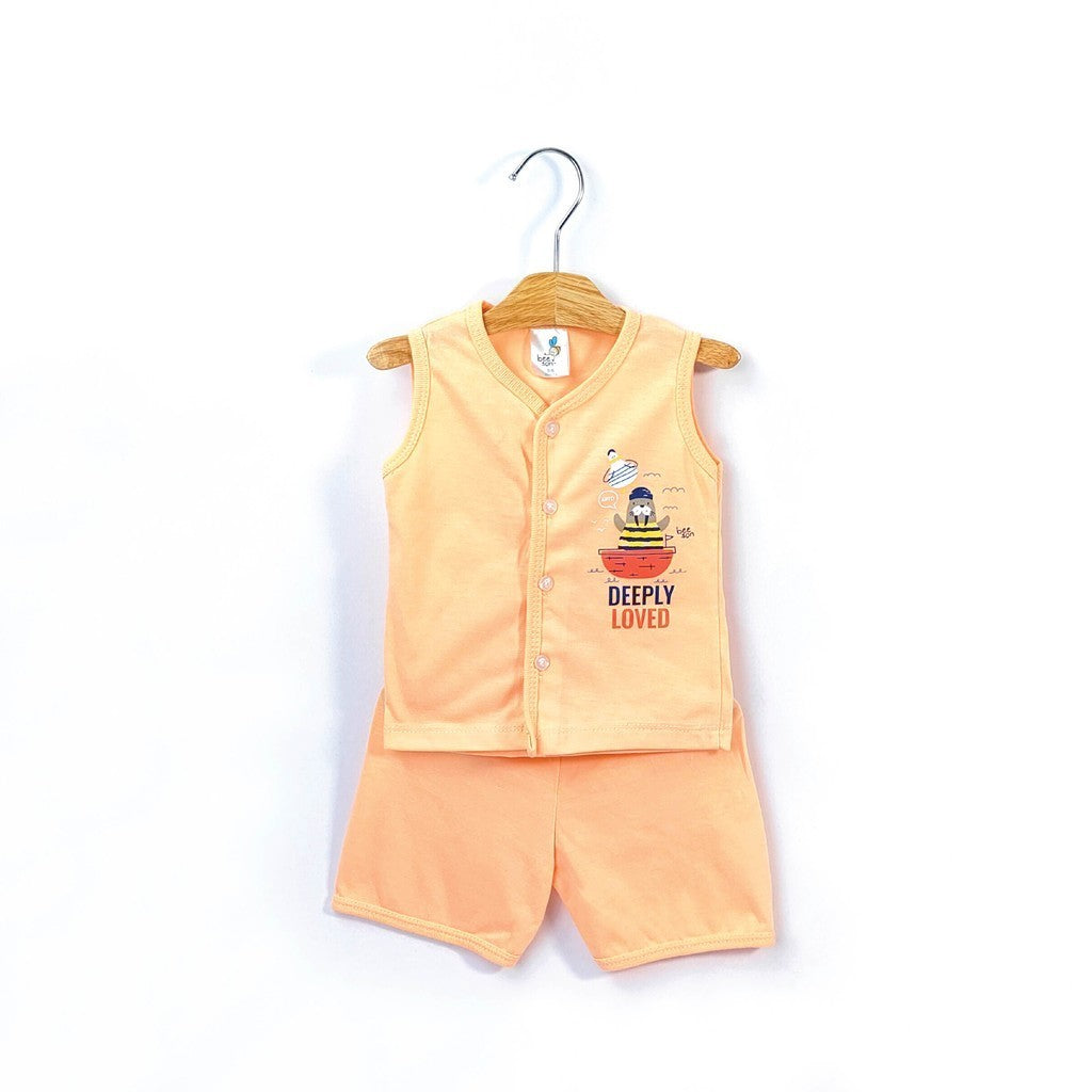 Beeson Newborn Baby Boy Singlet with Short Pants Suit Set 13296