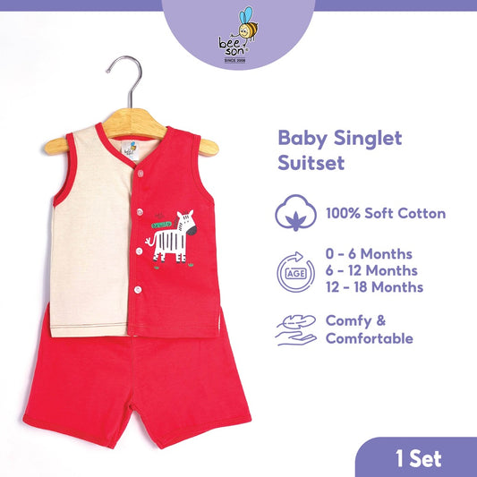 Beeson Newborn Baby Boy / Girl Singlet with Short Pants Suit Set 13343