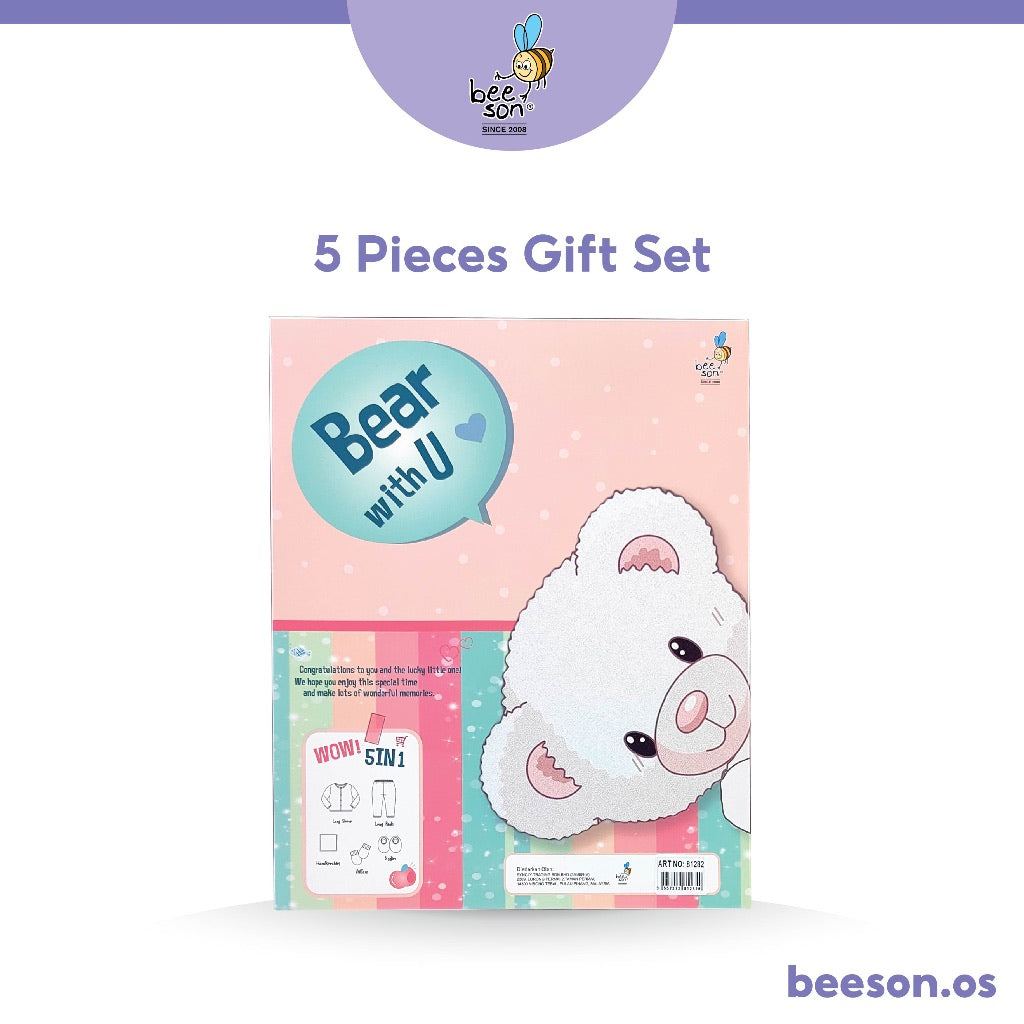 Beeson 5in1 Newborn Baby Boy / Girl Hamper Gift Set Box 81282