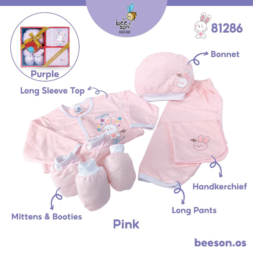 Beeson 6in1 Newborn Baby Boy / Girl Hamper Gift Set Box 81286