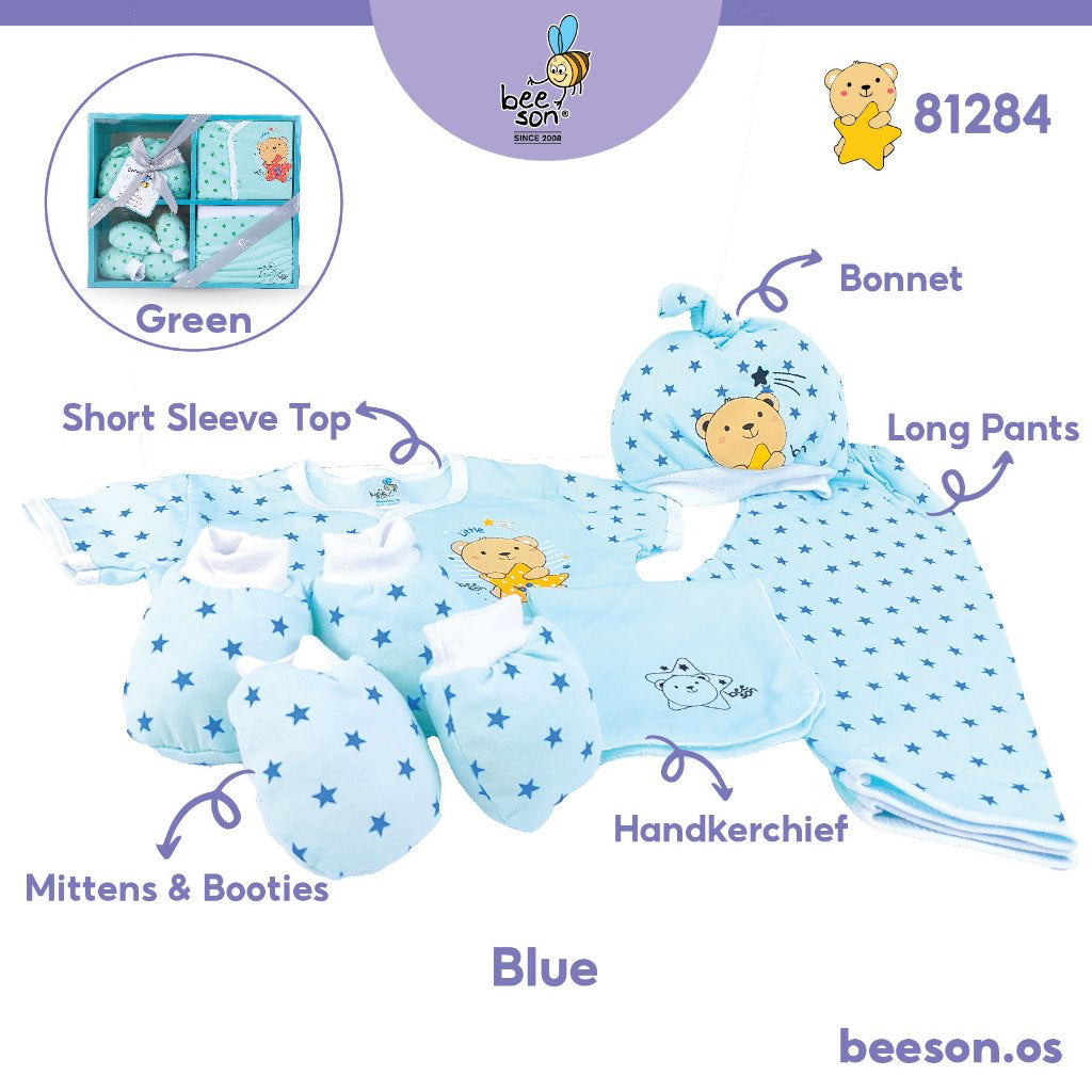 Beeson 6in1 Newborn Baby Boy / Girl Hamper Gift Set Box 81284