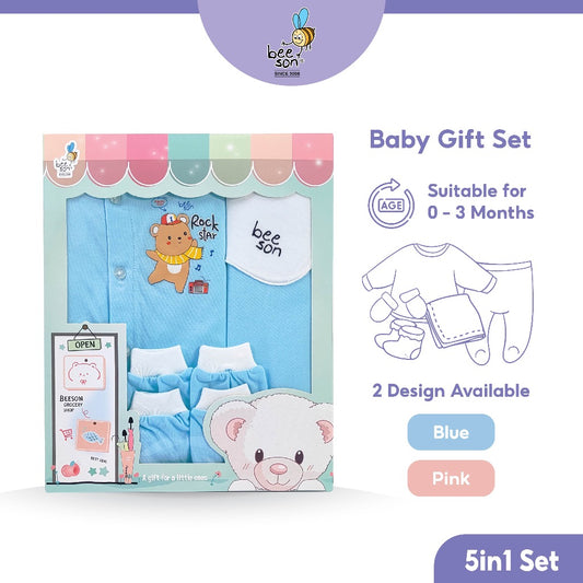 Beeson 5in1 Newborn Baby Boy / Girl Hamper Gift Set Box 81283