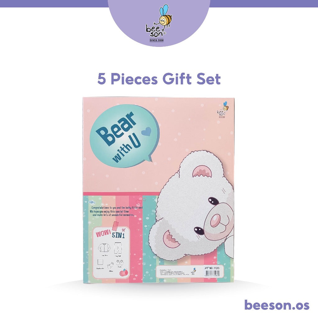 Beeson 5in1 Newborn Baby Boy / Girl Hamper Gift Set Box 81283