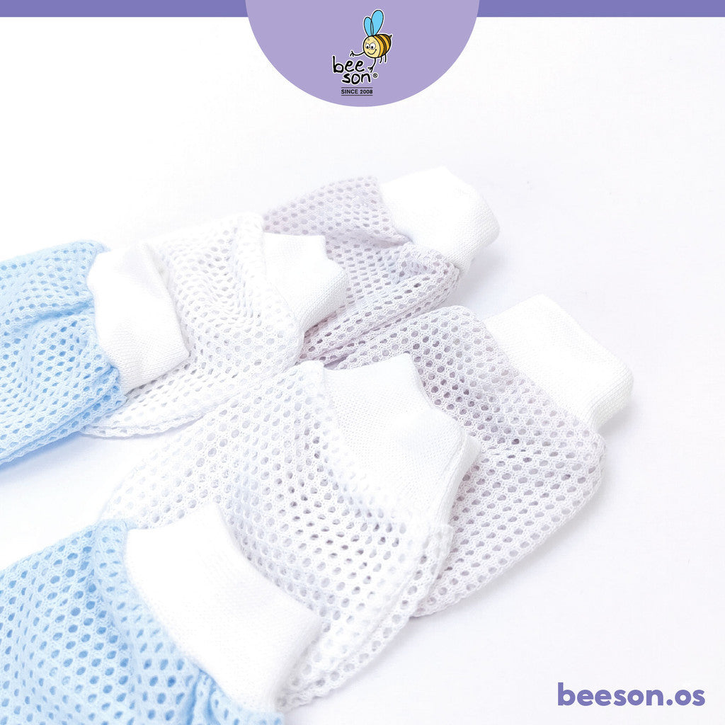 Beeson 3in1 Newborn Baby Eyelet Mittens & Booties Set Mix Colour 10571 AB