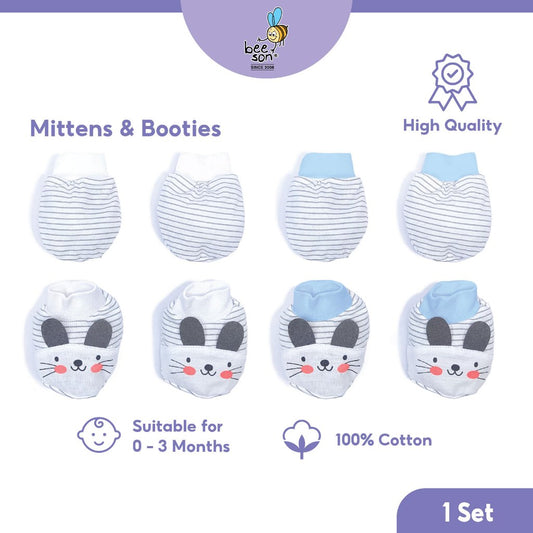 Beeson Newborn Baby Unisex Mittens & Booties Set 10567