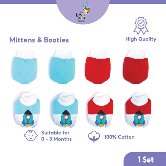 Beeson Newborn Baby Unisex Mittens & Booties Set 10569