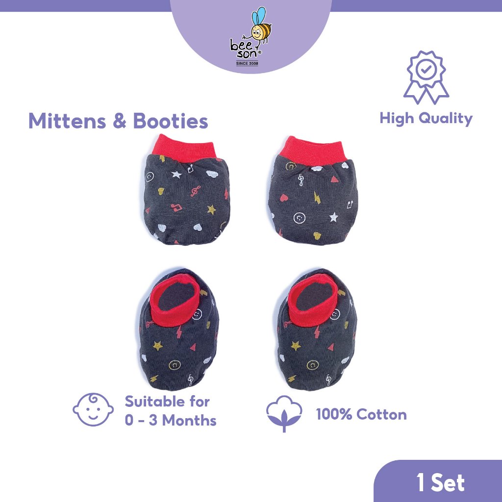 Beeson Newborn Baby Unisex Mittens & Booties Set 10562