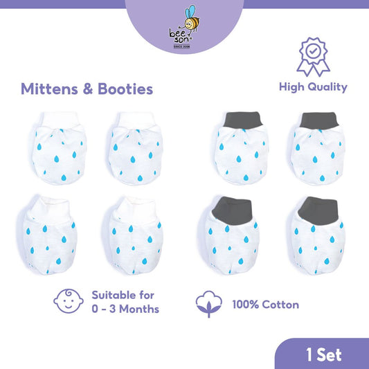 Beeson Newborn Baby Unisex Mittens & Booties Set 10564