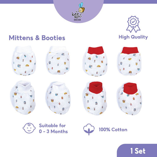 Beeson Newborn Baby Unisex Mittens & Booties Set 10563