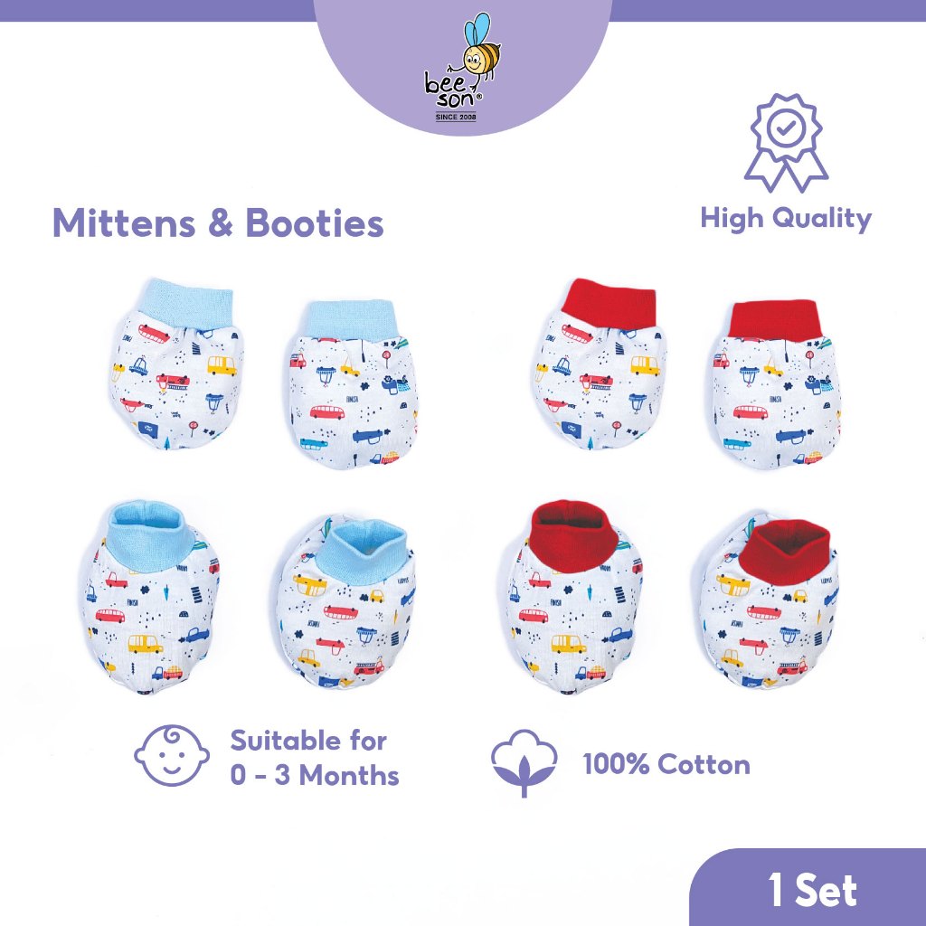 Beeson Newborn Baby Unisex Mittens & Booties Set 10560