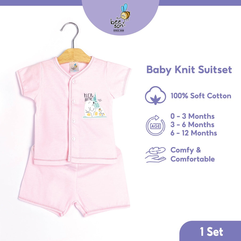 Beeson Newborn Baby Girl Short Sleeve with Short Pants Suit Set 13347